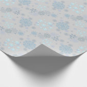 Christmas Winter Hanukkah Snowflake design Geschenkpapier (Ecke)