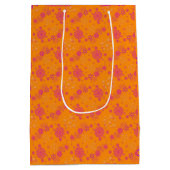 Christmas Winter Hanukkah Snowflake design  Mittlere Geschenktüte (Rückseite)