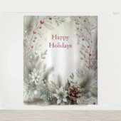 Christmas Winter Holiday Backdrop Wandteppich (Vorderseite)