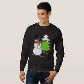 Christmas winter holiday dabbing snowman sweatshirt (Vorne ganz)