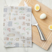 Christmas Winter House Tea Towel Geschirrtuch (Viertel Falte)
