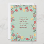 Christmas Winter Lamb Floral Border Illustration Dankeskarte (Rückseite)