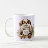 Christmas Winter Lila Cavalier King Charles Dog Kaffeetasse (Links)