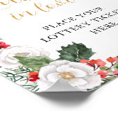 Christmas Winter Lucky in Love Bridal Shower Sign Poster (Ecke)