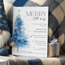 Christmas Winter Merry Little Baby Boy Shower Einladung