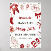 Christmas Winter Merry Little Baby Dusche Willkomm Poster (Vorne)