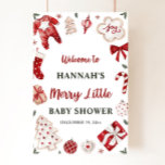 Christmas Winter Merry Little Baby Dusche Willkomm Poster<br><div class="desc">Weihnachten Winter Merry Little Baby Dusche Willkommenspender</div>