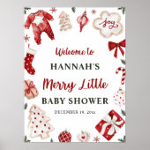 Christmas Winter Merry Little Baby Dusche Willkomm Poster (Vorne)