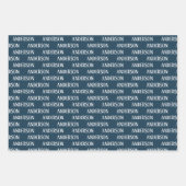 CHRISTMAS WINTER POLAR BEAR FAMILIE MONOGRAM GESCHENKPAPIER SET (Vorderseite 3)