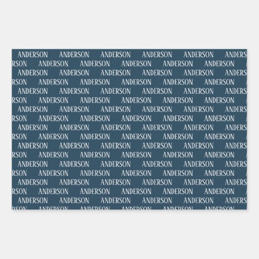 CHRISTMAS WINTER POLAR BEAR FAMILIE MONOGRAM GESCHENKPAPIER SET (Vorderseite 3)