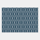 CHRISTMAS WINTER POLAR BEAR FAMILIE MONOGRAM GESCHENKPAPIER SET (Vorderseite 2)