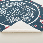 CHRISTMAS WINTER POLAR BEAR FAMILIE MONOGRAM SHERPADECKE (3/4)