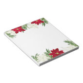 Christmas Winter Red Bold Poinsettia Notizblock (angewinkelt)