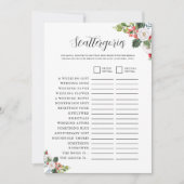 Christmas Winter Scattergories Bridal Shower Game  Einladung (Vorderseite)