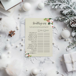 Christmas Winter Scattergories Bridal Shower Game Einladung