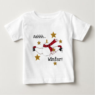 Christmas Winter Skaten Snowman Baby T-shirt