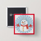 CHRISTMAS WINTER SNOWMAN BUTTON (Vorne & Hinten)