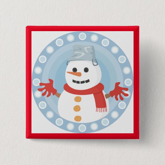 CHRISTMAS WINTER SNOWMAN BUTTON (Vorderseite)