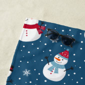 CHRISTMAS WINTER SNOWMAN CUSTOMIZABLE MONOGRAMM STRANDTUCH (Beispiel)