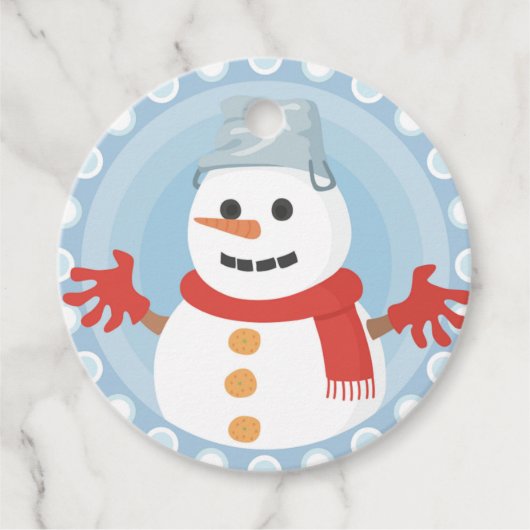 CHRISTMAS WINTER SNOWMAN GESCHENKANHÄNGER (Vorderseite)