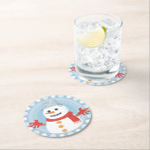 CHRISTMAS WINTER SNOWMAN RUNDER PAPPUNTERSETZER (Vor Ort)