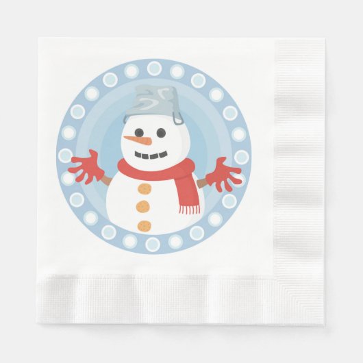 CHRISTMAS WINTER SNOWMAN SERVIETTE (Vorderseite)