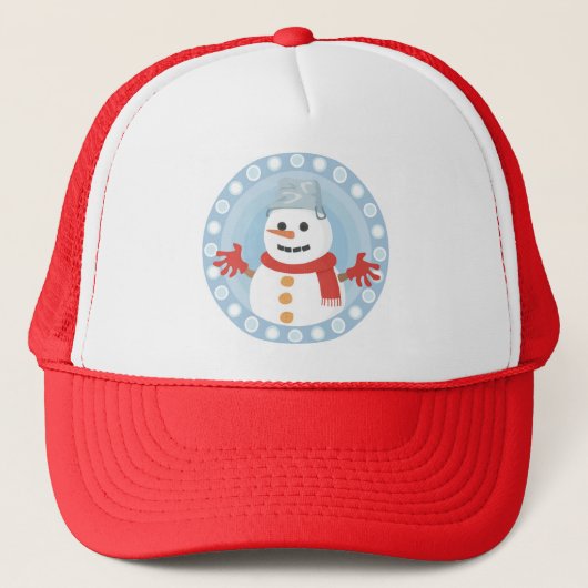 CHRISTMAS WINTER SNOWMAN TRUCKERKAPPE (Vorderseite)