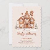 Christmas Winter Wonderland Baby Shower Einladung (Vorderseite)