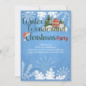 Christmas Winter Wonderland Corporate Party Einladung (Rückseite)