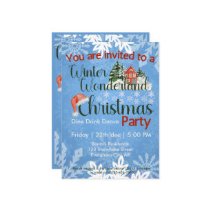 Christmas Winter Wonderland Corporate Party Einladung