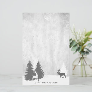 Christmas Winterscape Personalisiert Briefpapier