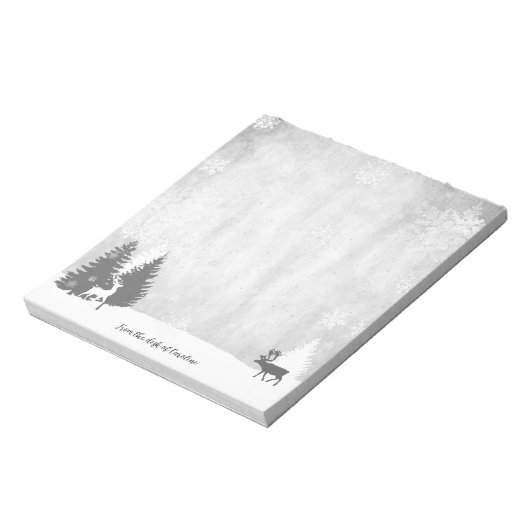 Christmas Winterscape Personalisiert Notizblock (Rotiert)