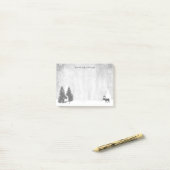 Christmas Winterscape Personalisiert Post-it Klebezettel (Auf Schreibtisch)