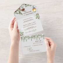 Christmas Wintery Greenery Red Kardinal