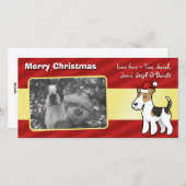 Christmas Wire Fox Terrier Feiertagskarte (Vorne/Hinten)