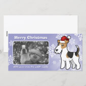 Christmas Wire Fox Terrier Feiertagskarte (Vorne/Hinten)