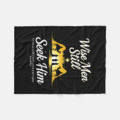 Christmas Wise Men Still Seek Him 3 Kings Religiou Fleecedecke (Vorderseite (Horizontal))