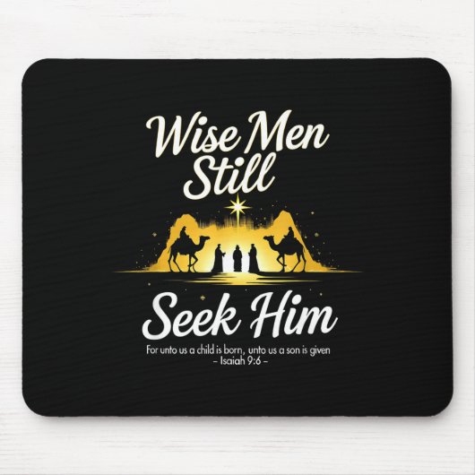Christmas Wise Men Still Seek Him 3 Kings Religiou Mousepad (Vorne)