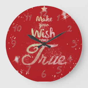 Christmas wish come true große wanduhr