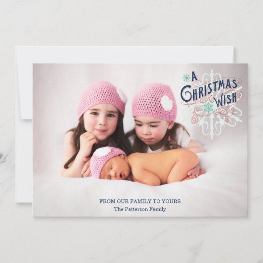 Christmas Wish Feiertagskarte (Vorderseite)