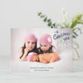 Christmas Wish Feiertagskarte (Stehend Vorderseite)