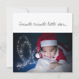 Christmas Wish Godmutter Vorschlag Baby mit Hut Karte