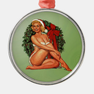Christmas Wish Wreath Silbernes Ornament