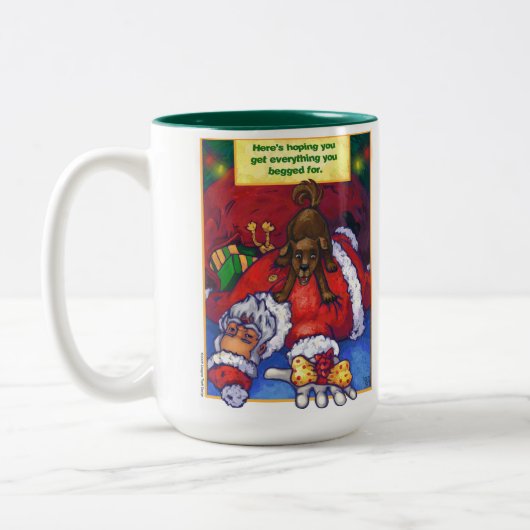 Christmas Wish Zweifarbige Tasse (Links)