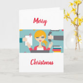 CHRISTMAS WISHER **FRAUENARBEITNEHMER" KARTE (Gelbe Blume)