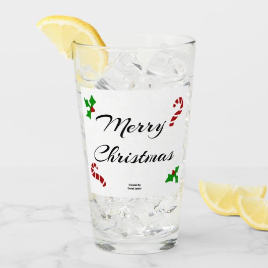 Christmas Wishes Glass Tumbler (Vorderseite Ice)