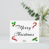 Christmas Wishes Postcard Feiertagspostkarte (Stehend Vorderseite)