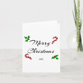 Christmas Wishes Small Greeting Card Dankeskarte