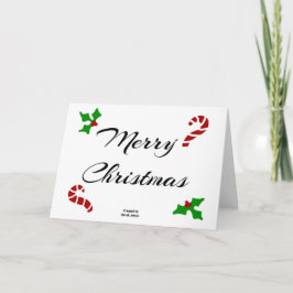 Christmas Wishes Standard-Size Greeting Card Dankeskarte