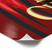 Christmas with Basset Hound Poster (Ecke)